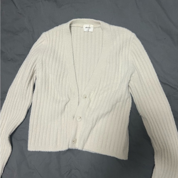 Wilfred Sweaters - Wilfred Cream Ribbed Cardigan